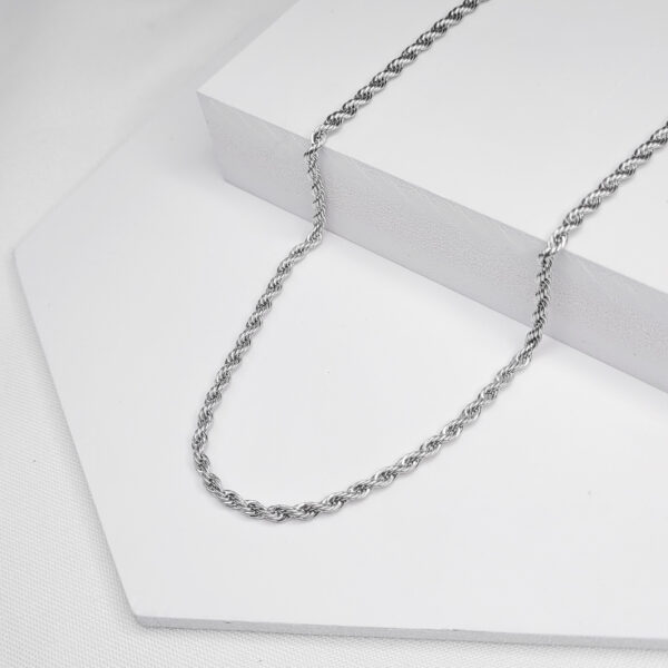 Colar Choker Corrente Baiana 2mm em Aço Inoxidável