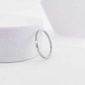 Anel Aliança Minimalista 2mm em Aço