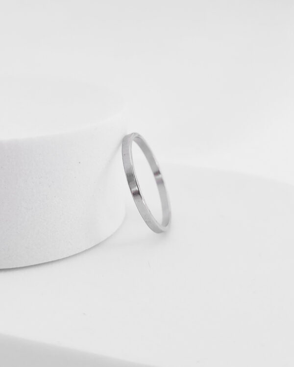 Anel Aliança Minimalista 2mm em Aço - Imagem 2