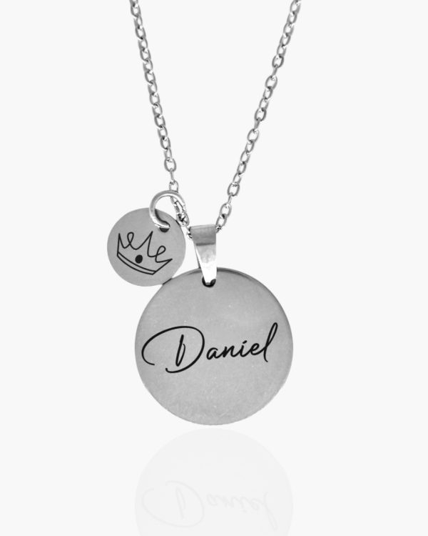 Colar Personalizado nome pingente coroa de príncipe