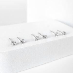 Trio Zirconias Ponto de Luz 4mm