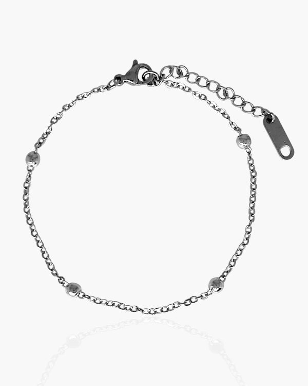 Pulseira Bolinhas em Aço Inoxidável
