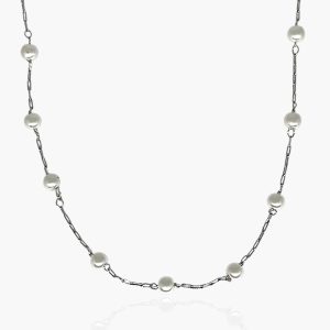 Colar bolinhas de Pérolas em aço inoxidável