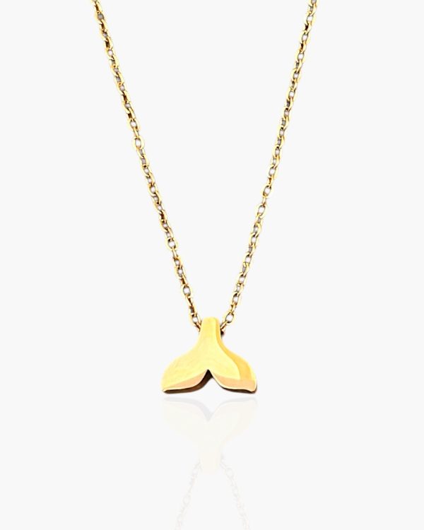 Colar Calda de Sereia delicado em Aço Inoxidável banhado a ouro 18k