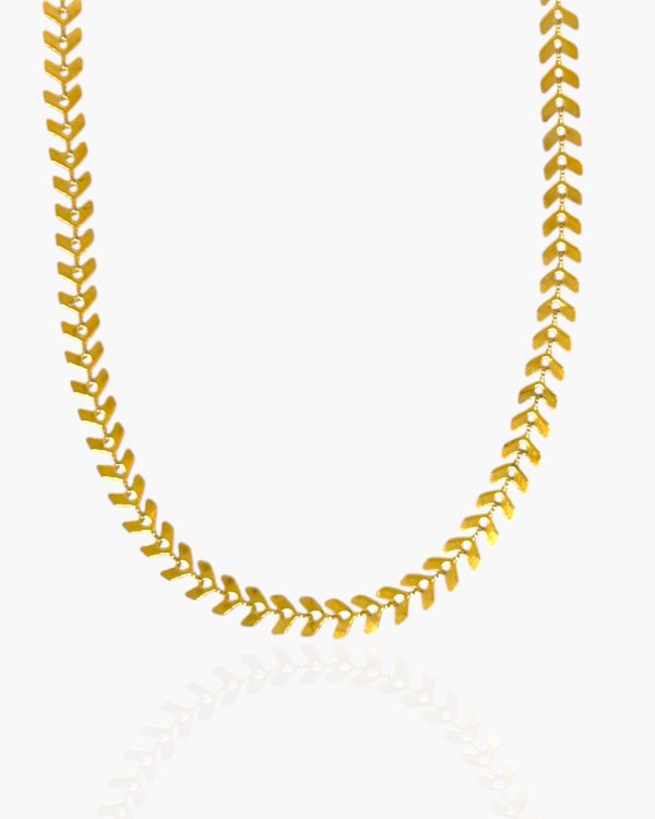 Colar Setas Dourado em Aço Inoxidável