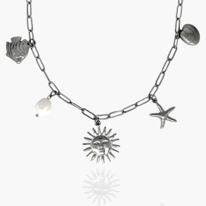 Colar Corrente Inspiração Cartier Pingente Personalizado em Aço Inoxidável