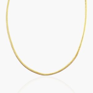 Colar corrente Cobra 3mm em Aço Inoxidável banhado a ouro 18k