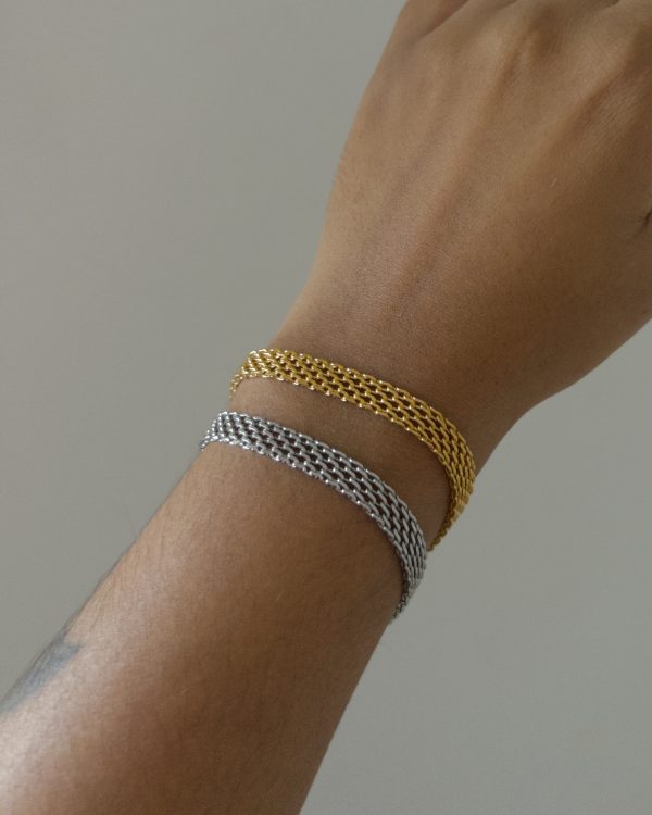 Pulseira de Malha Prata em aço inoxidável - Imagem 2