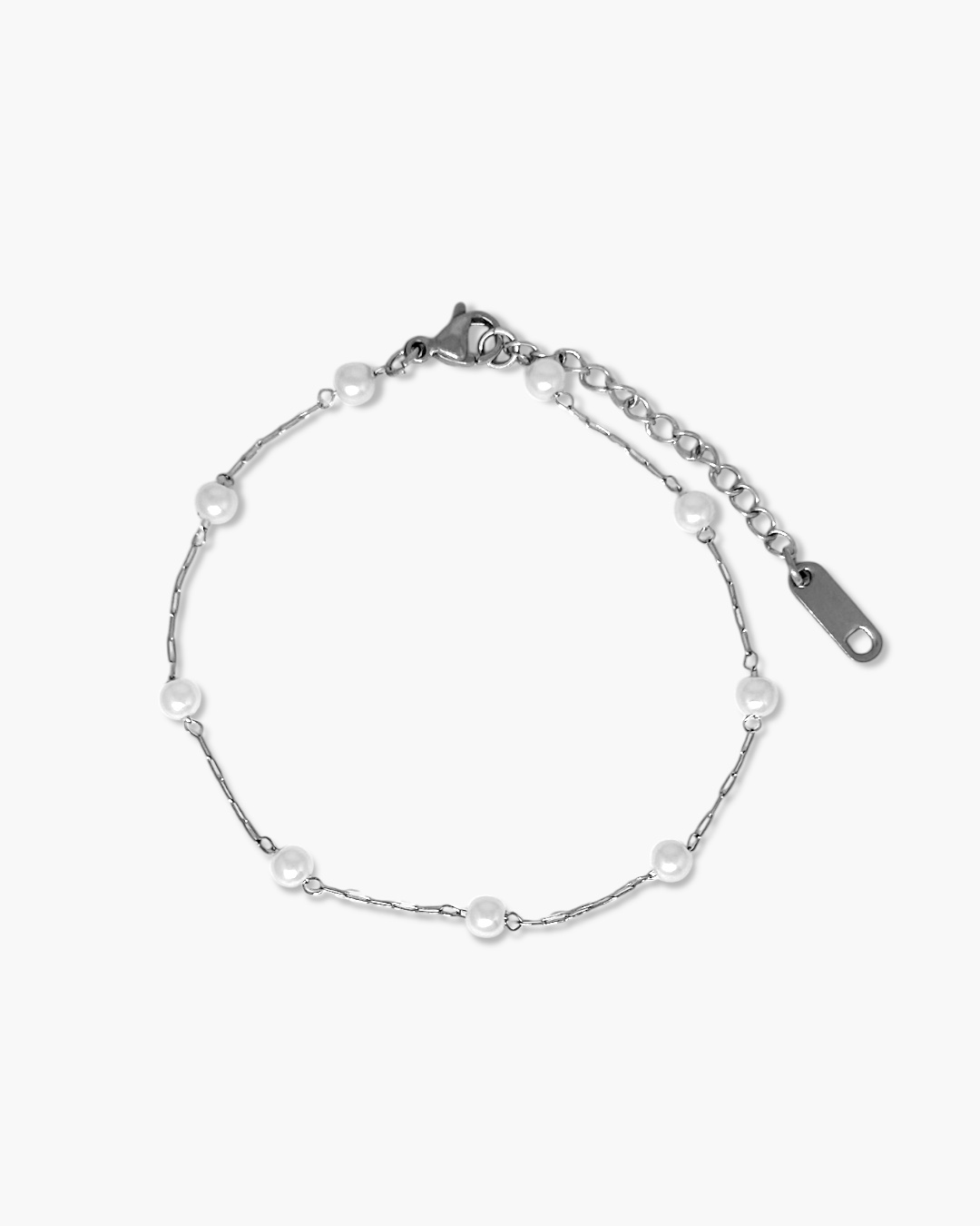 Pulseira bolinhas de Pérolas em aço