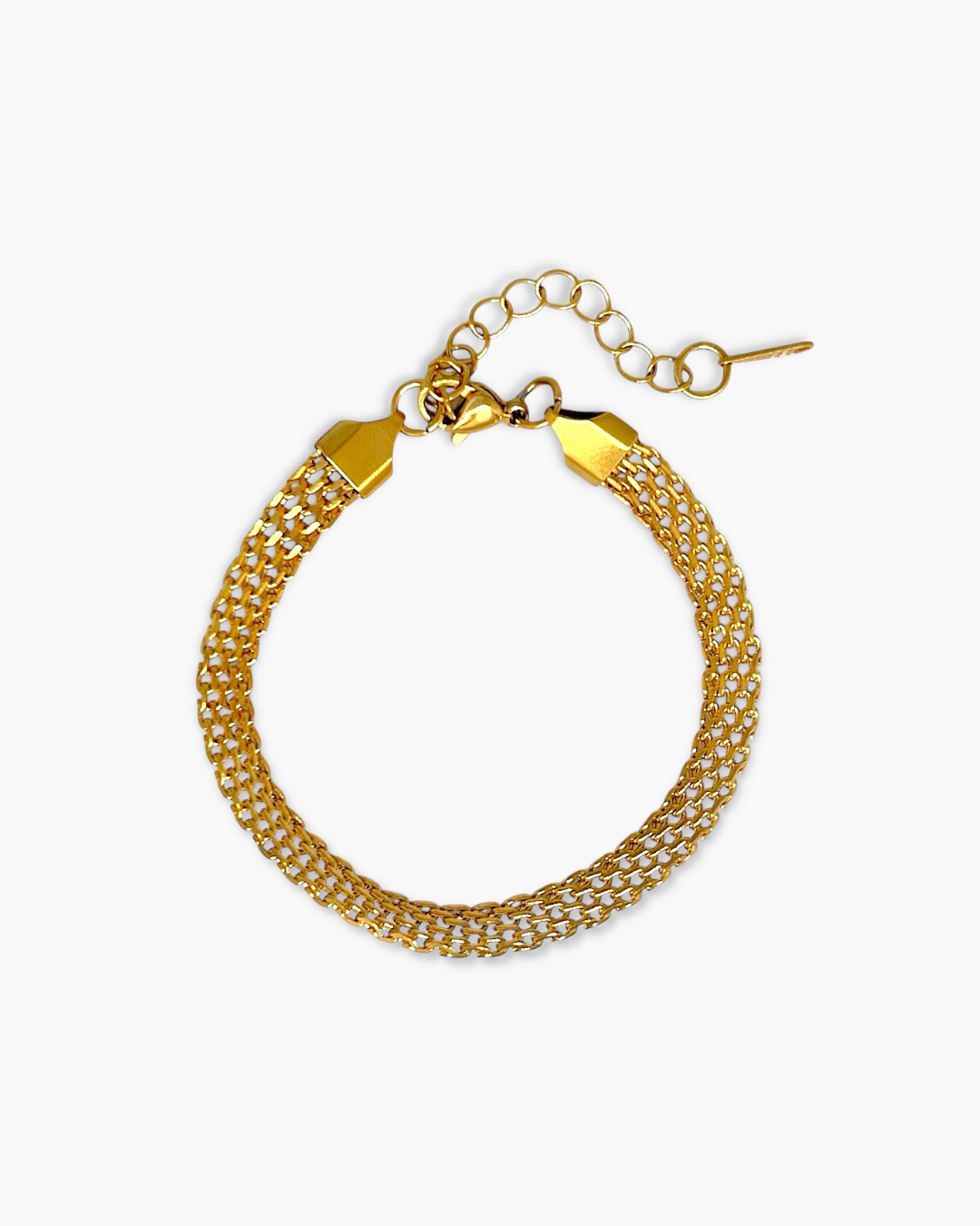 Pulseira de Malha Dourado em aço inoxidável
