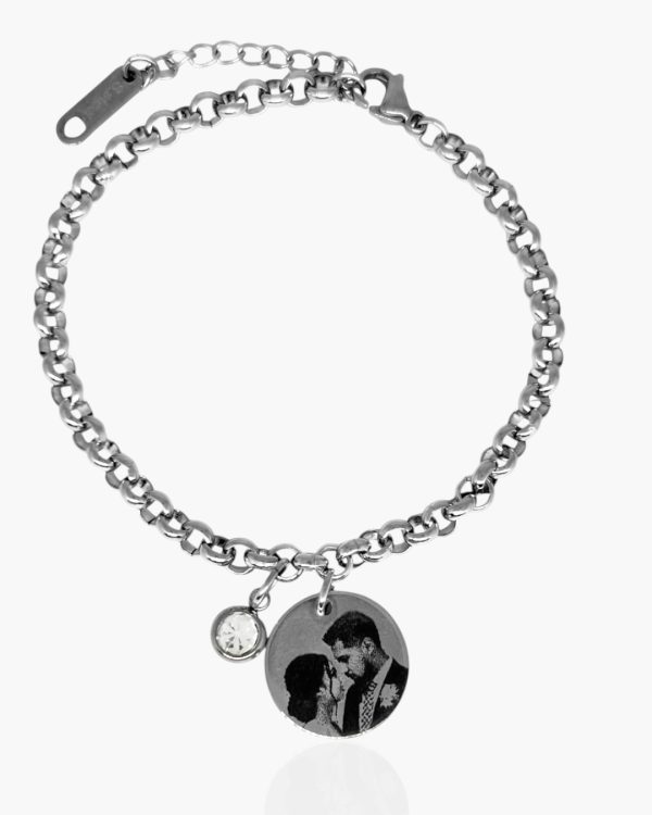Pulseira Personalizada com Foto em Aço Inoxidável