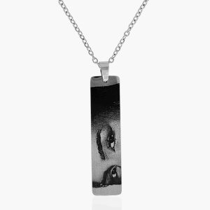 Colar Medalha Olhar Personalizado em Aço Inoxidável