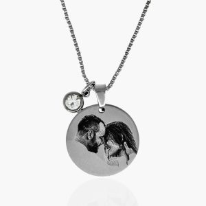 Colar Personalizado com Foto corrente Veneziana em Aço Inoxidável