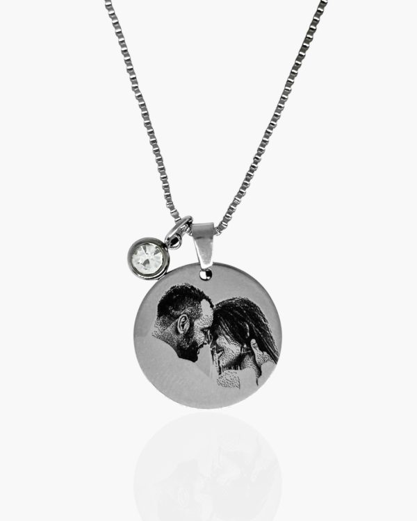 Colar Personalizado com Foto corrente Veneziana em Aço Inoxidável