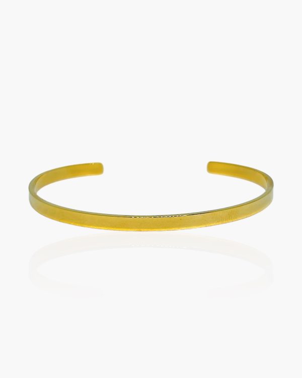 Bracelete Liso regulável Banhado a Ouro 18k