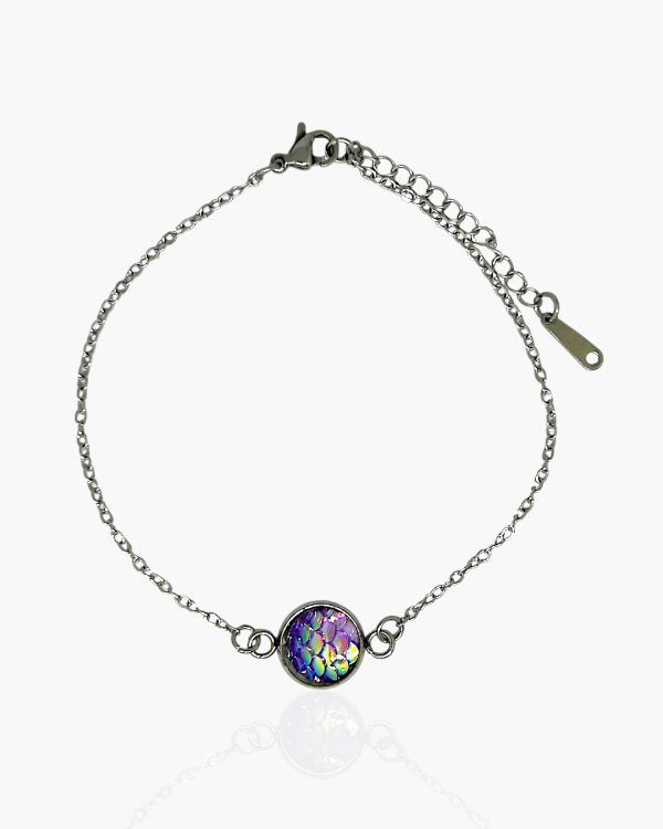 Pulseira Escama de sereia delicada em Aço Inoxidável