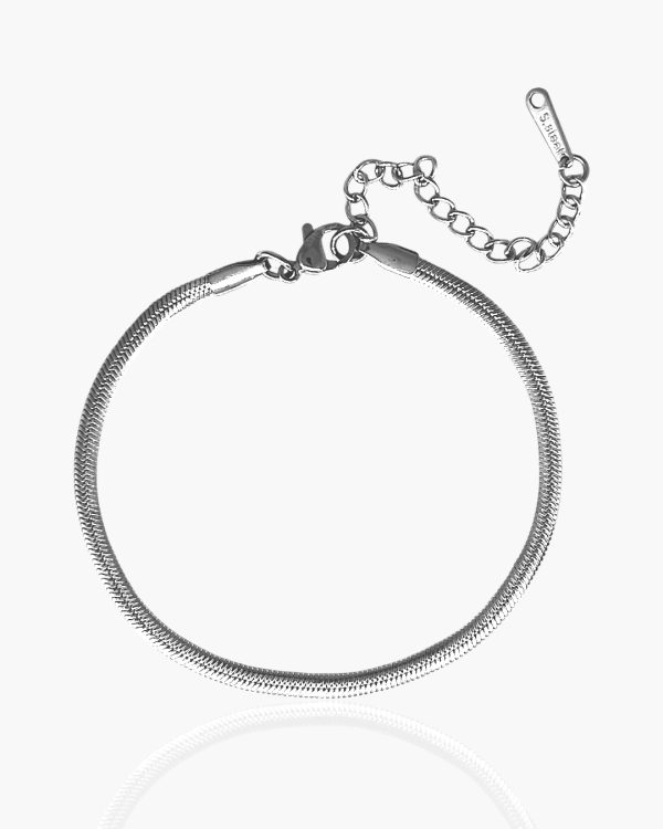 Pulseira Corrente Cobra 3mm em Aço