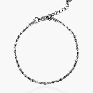 Pulseira Fio Trançado em Aço Inoxidável