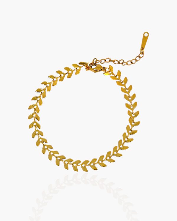 Pulseira Setas Dourada em Aço Inoxidável