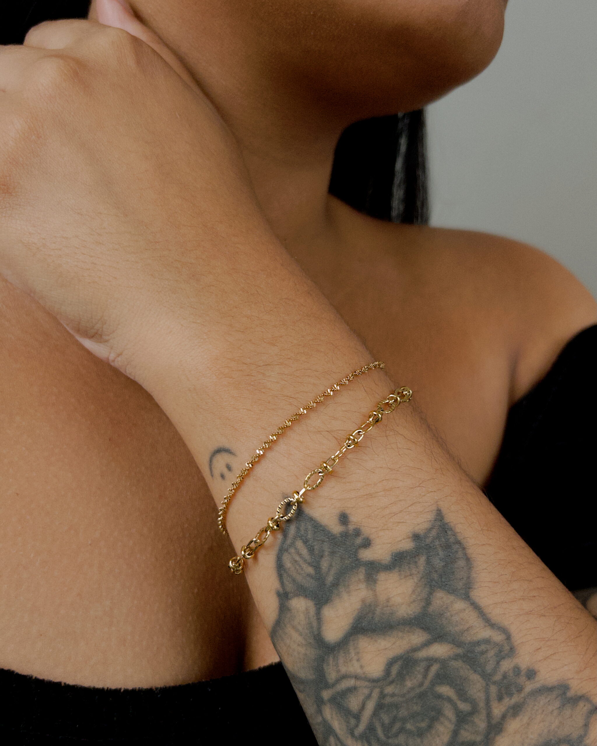 Pulseira Corrente Singapura Banhada a Ouro 18K - Imagem 2