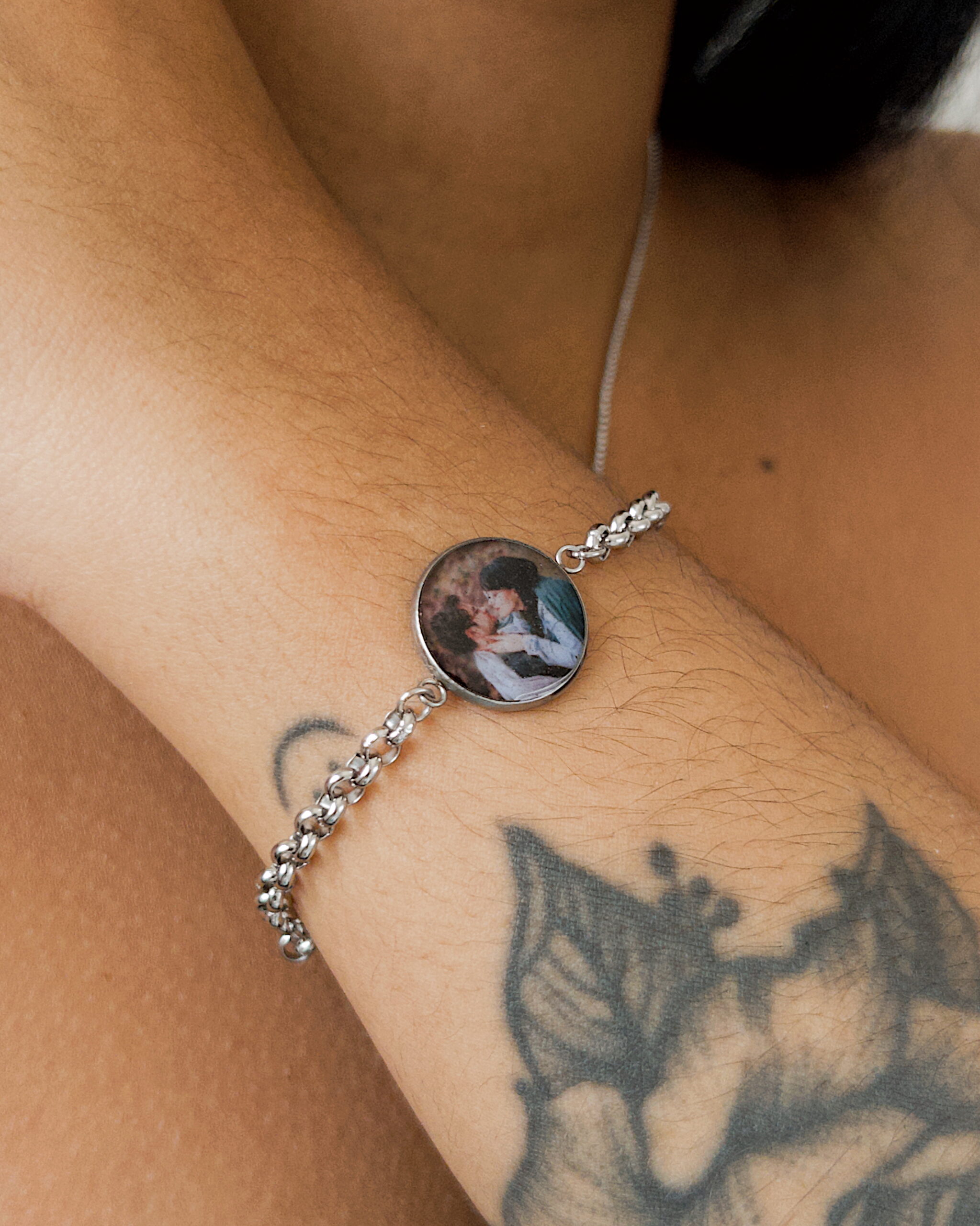 Pulseira personaliza com foto. Elo português, perfeita para presentear.