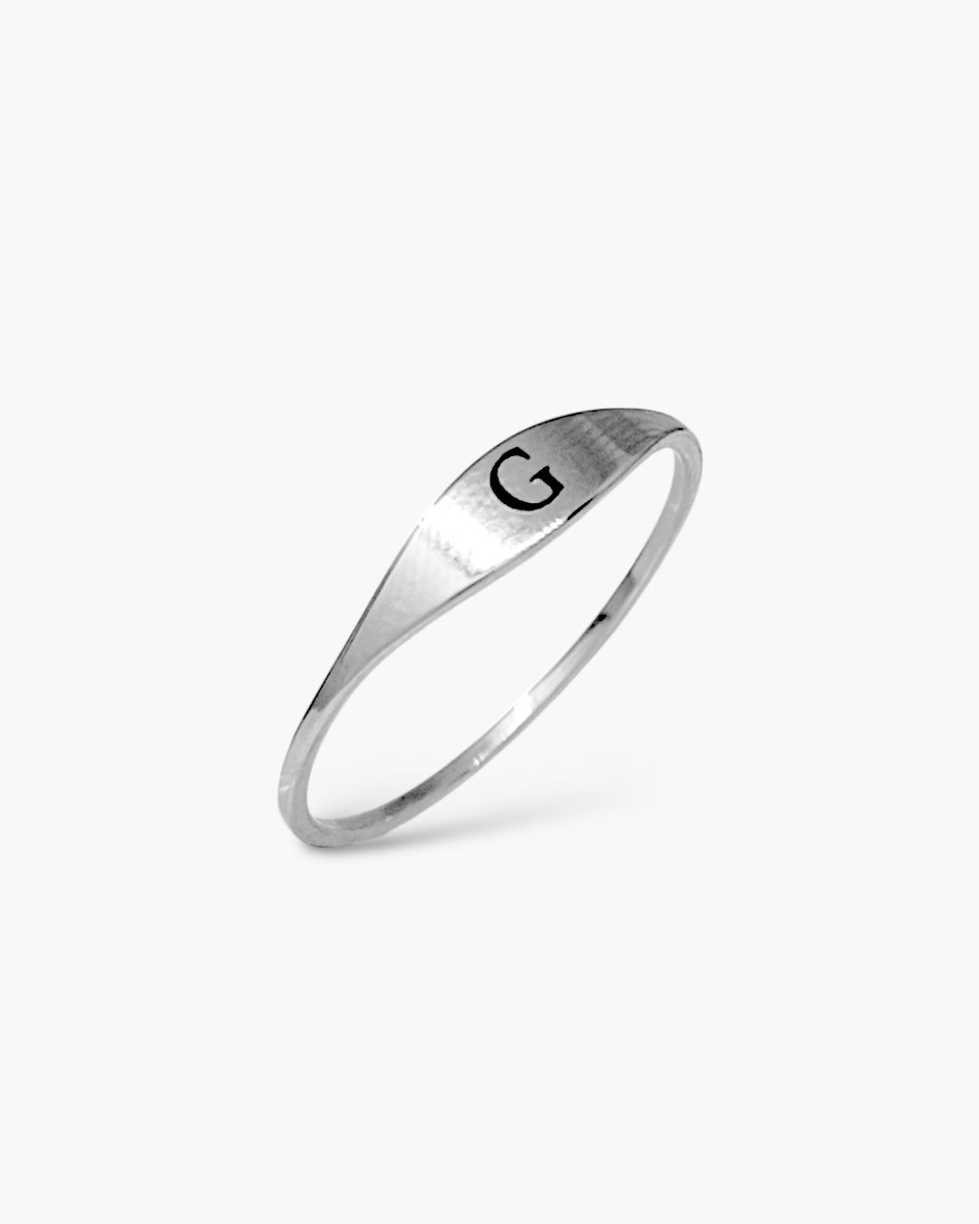 Anel Personalizado Inicial em Aço Inoxidável