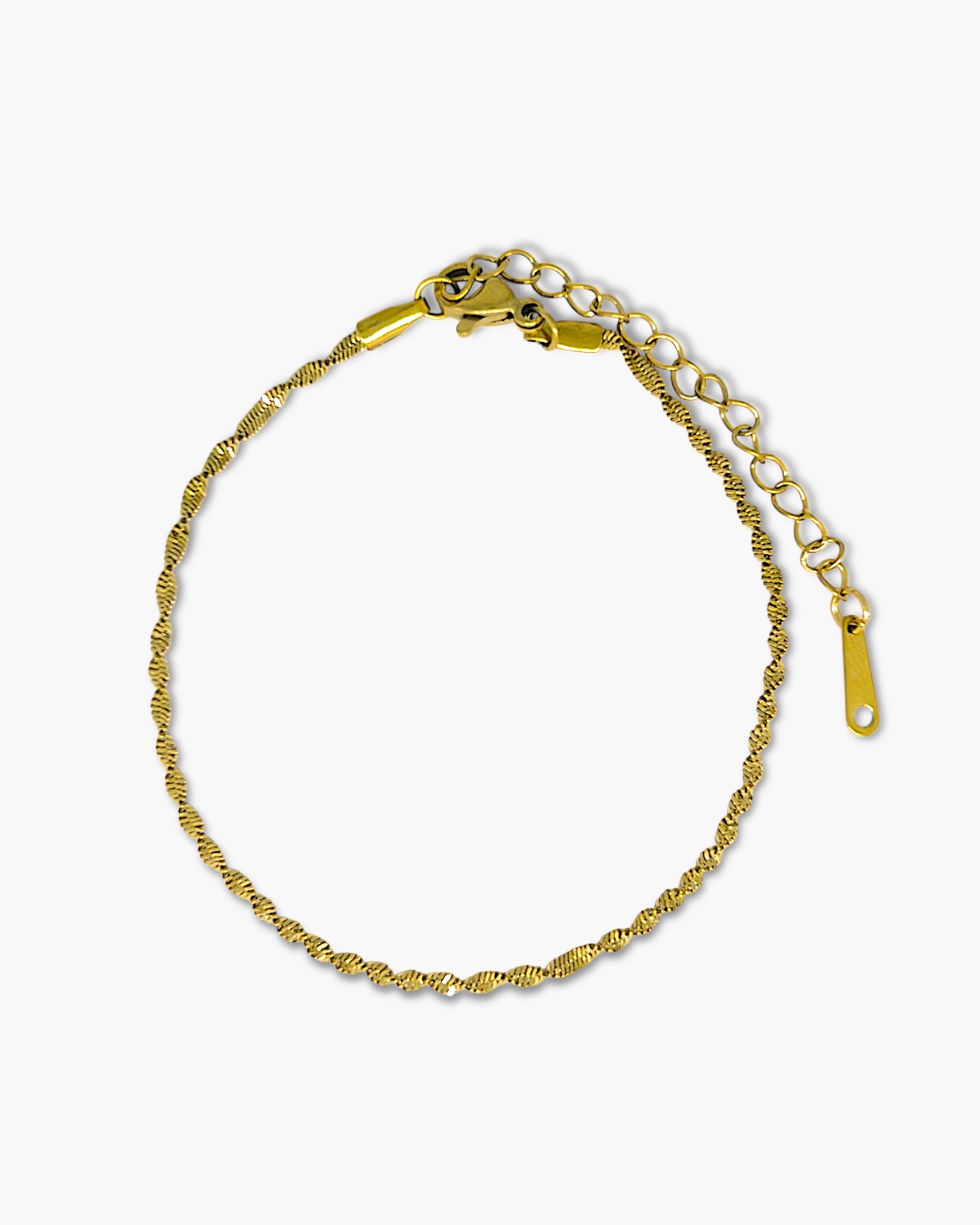 Pulseira Corrente Singapura Banhada a Ouro 18K