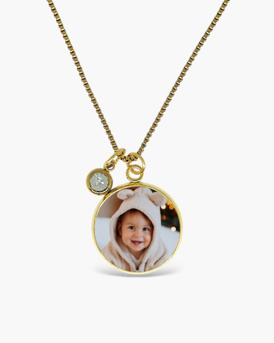 Joia personalizada com foto. Fotocápsula, fotos eterrnizadas com colar veneziana. Acessório com foto.